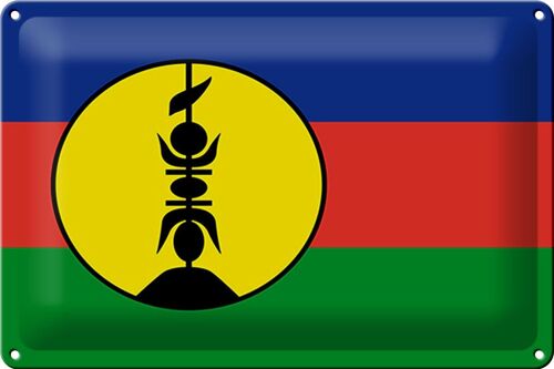 Blechschild Flagge Neukaledonien 30x20cm Flag New Caledonia