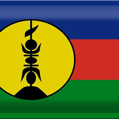 Cartel de chapa Bandera de Nueva Caledonia 30x20cm Bandera de Nueva Caledonia