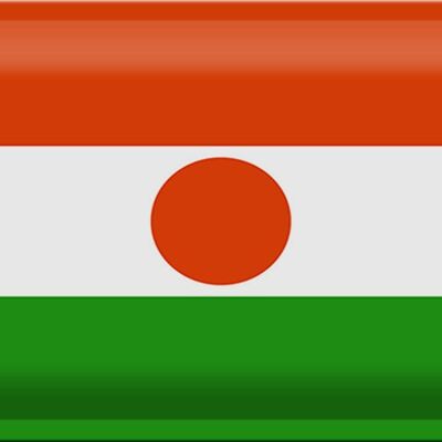 Targa in metallo Bandiera del Niger 30x20 cm Bandiera del Niger
