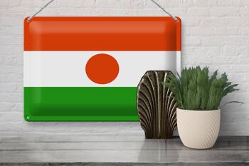 Signe en étain Drapeau du Niger 30x20cm Drapeau du Niger 3