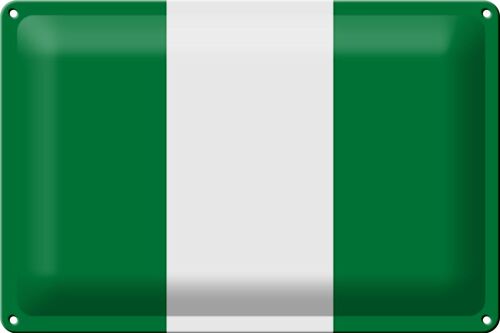 Blechschild Flagge Nigeria 30x20cm Flag of Nigeria