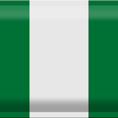Targa in metallo Bandiera Nigeria 30x20 cm Bandiera della Nigeria