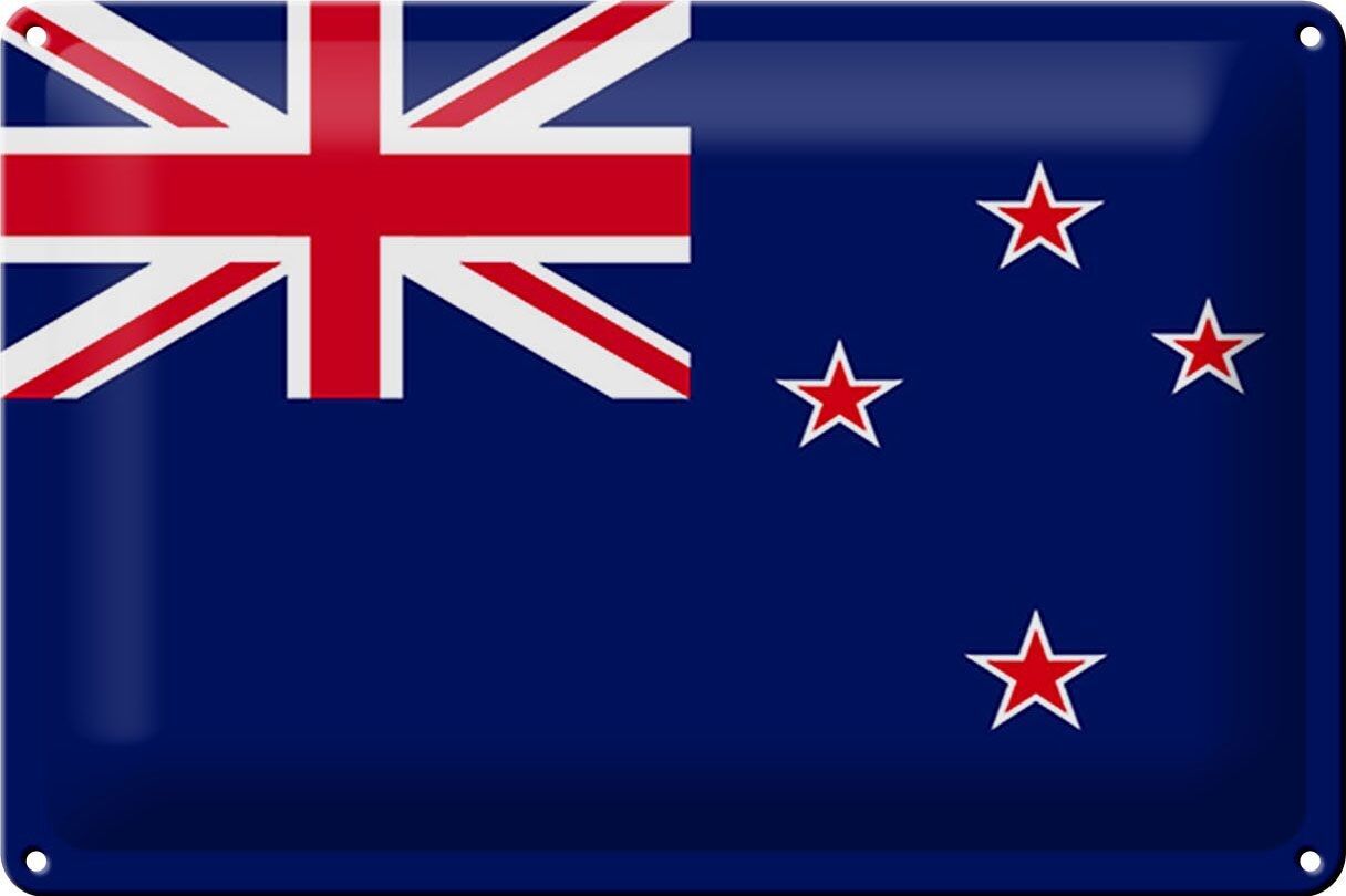 Metal sign Flag New Zealand 30x20cm Flag of New Zealand