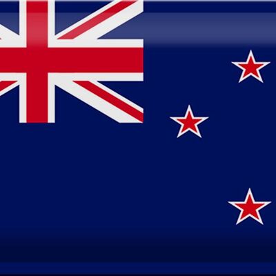 Targa in metallo Bandiera Nuova Zelanda 30x20 cm Bandiera della Nuova Zelanda