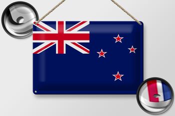 Signe en étain drapeau de la nouvelle-zélande, 30x20cm, drapeau de la nouvelle-zélande 2