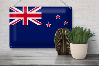 Signe en étain drapeau de la nouvelle-zélande, 30x20cm, drapeau de la nouvelle-zélande 3