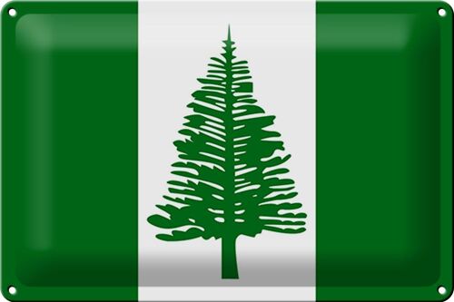 Blechschild Flagge Norfolkinsel 30x20cm Flag Norfolk Island