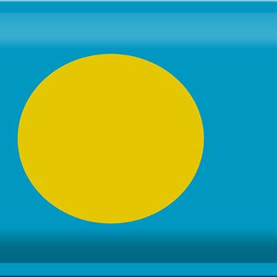 Targa in metallo Bandiera di Palau 30x20cm Bandiera di Palau