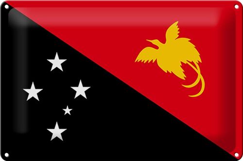 Blechschild Flagge Papua-Neuguinea 30x20cm Papua New Guinea
