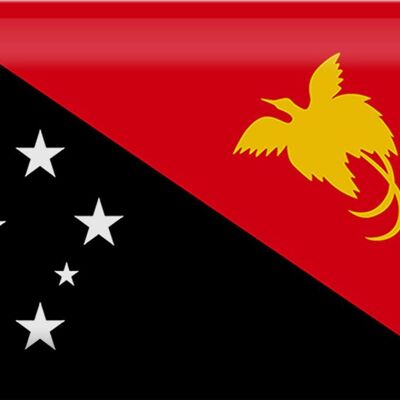 Targa in metallo bandiera Papua Nuova Guinea 30x20 cm Papua Nuova Guinea