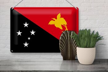 Panneau en tôle drapeau Papouasie-Nouvelle-Guinée 30x20cm Papouasie-Nouvelle-Guinée 3