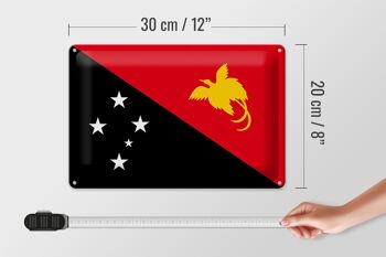 Panneau en tôle drapeau Papouasie-Nouvelle-Guinée 30x20cm Papouasie-Nouvelle-Guinée 4