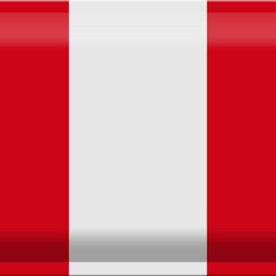 Blechschild Flagge Peru 30x20cm Flag of Peru