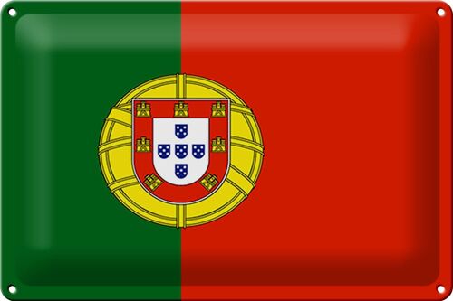Blechschild Flagge Portugal 30x20cm Flag of Portugal