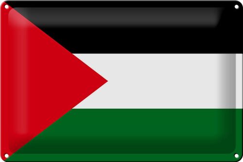 Blechschild Flagge Palästina 30x20cm Flag of Palestine