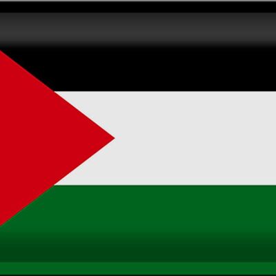 Targa in metallo Bandiera della Palestina 30x20 cm Bandiera della Palestina