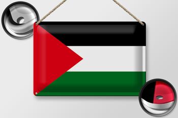 Signe en étain drapeau de la Palestine 30x20cm drapeau de la Palestine 2