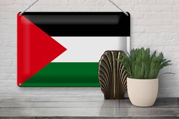 Signe en étain drapeau de la Palestine 30x20cm drapeau de la Palestine 3