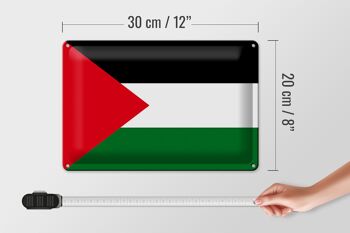 Signe en étain drapeau de la Palestine 30x20cm drapeau de la Palestine 4
