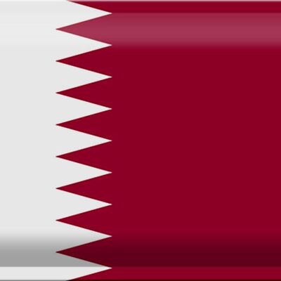 Targa in metallo Bandiera del Qatar 30x20 cm Bandiera del Qatar