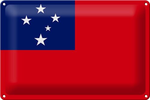 Blechschild Flagge Samoa 30x20cm Flag of Samoa