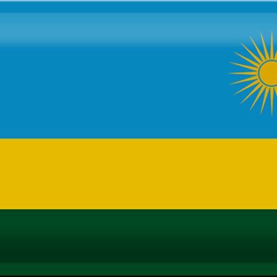 Blechschild Flagge Ruanda 30x20cm Flag of Rwanda