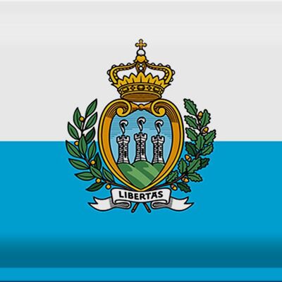 Blechschild Flagge San Marino 30x20cm Flag of San Marino