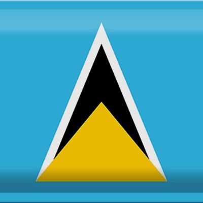 Blechschild Flagge Saint Lucias 30x20cm Flag of Saint Lucia