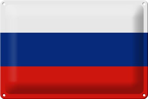 Blechschild Flagge Russland 30x20cm Flag of Russia