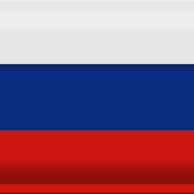 Cartel de chapa Bandera de Rusia 30x20cm Bandera de Rusia