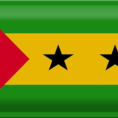 Blechschild Flagge São Tomé und Príncipe 30x20cm São Tomé
