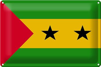 Panneau en tôle drapeau São Tomé et Príncipe 30x20cm São Tomé 1