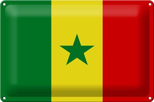 Blechschild Flagge Senegal 30x20cm Flag of Senegal