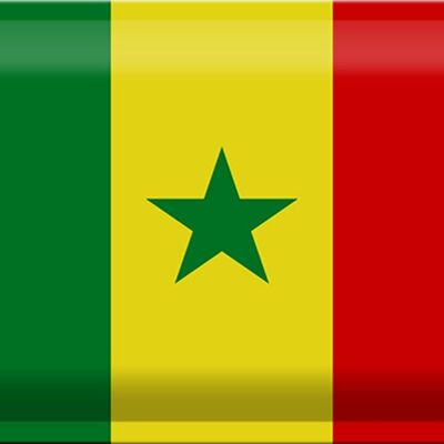 Cartel de chapa Bandera de Senegal 30x20cm Bandera de Senegal