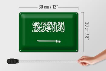 Drapeau en étain pour l'arabie saoudite, 30x20cm, drapeau de l'arabie saoudite 4