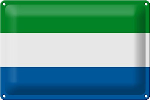 Blechschild Flagge Sierra Leones 30x20cm Flag Sierra Leone