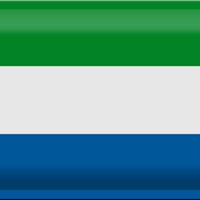 Cartel de chapa Bandera de Sierra Leona 30x20cm Bandera de Sierra Leona