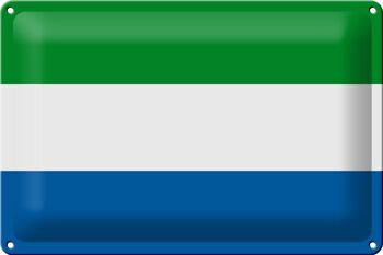 Signe en étain drapeau de la Sierra Leone 30x20cm drapeau de la Sierra Leone 1