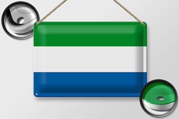 Signe en étain drapeau de la Sierra Leone 30x20cm drapeau de la Sierra Leone 2