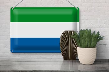 Signe en étain drapeau de la Sierra Leone 30x20cm drapeau de la Sierra Leone 3