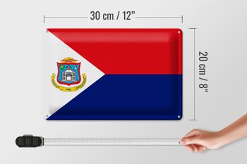 Signe en étain drapeau Sint Maarten 30x20cm drapeau Sint Maarten 4