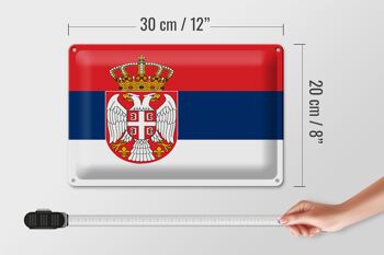 Drapeau de la Serbie en étain, 30x20cm, drapeau de la Serbie 4