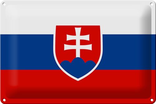 Blechschild Flagge Slowakei 30x20cm Flag of Slovakia
