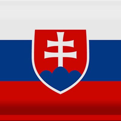 Cartel de chapa Bandera de Eslovaquia 30x20cm Bandera de Eslovaquia