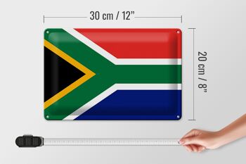 Drapeau en étain de l'afrique du sud, 30x20cm, drapeau de l'afrique du sud 4
