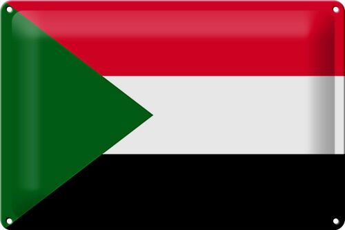 Blechschild Flagge Sudan 30x20cm Flag of Sudan