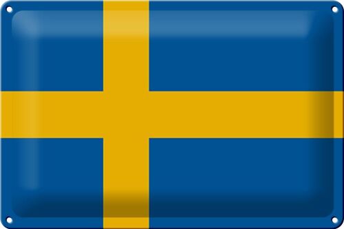 Blechschild Flagge Schweden 30x20cm Flag of Sweden