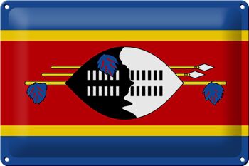 Drapeau en étain du Swaziland, 30x20cm, drapeau d'eswatini 1