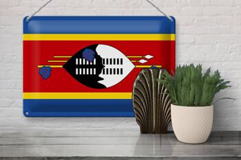 Drapeau en étain du Swaziland, 30x20cm, drapeau d'eswatini 3