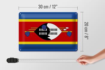 Drapeau en étain du Swaziland, 30x20cm, drapeau d'eswatini 4